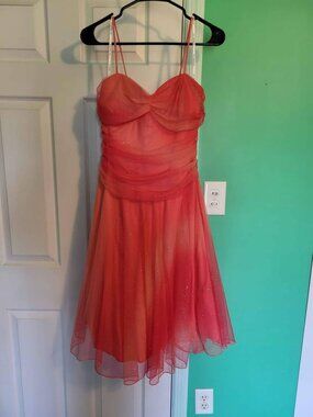 Peach Sparkly Dress Juniors Size 9